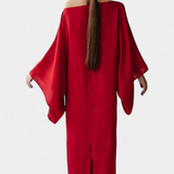 Vestido Kimono de Lino y Algodón Kamilia con Cinturón