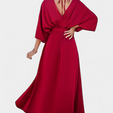 Vestido Milly Elegante con Lazo y Abertura