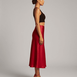 Falda Midi Rosalia Roja
