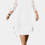 Vestido Yana Talla Grande con Mangas de Encaje
