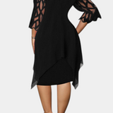 Vestido Yana Talla Grande con Mangas de Encaje
