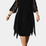 Vestido Yana Talla Grande con Mangas de Encaje