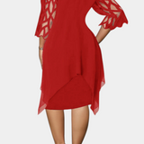 Vestido Yana Talla Grande con Mangas de Encaje