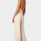Mono de Pierna Ancha Lila con Elegancia Ligera