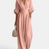Ulrike | Mono elegante con escote en V y silueta entallada