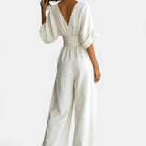 Ulrike | Mono elegante con escote en V y silueta entallada